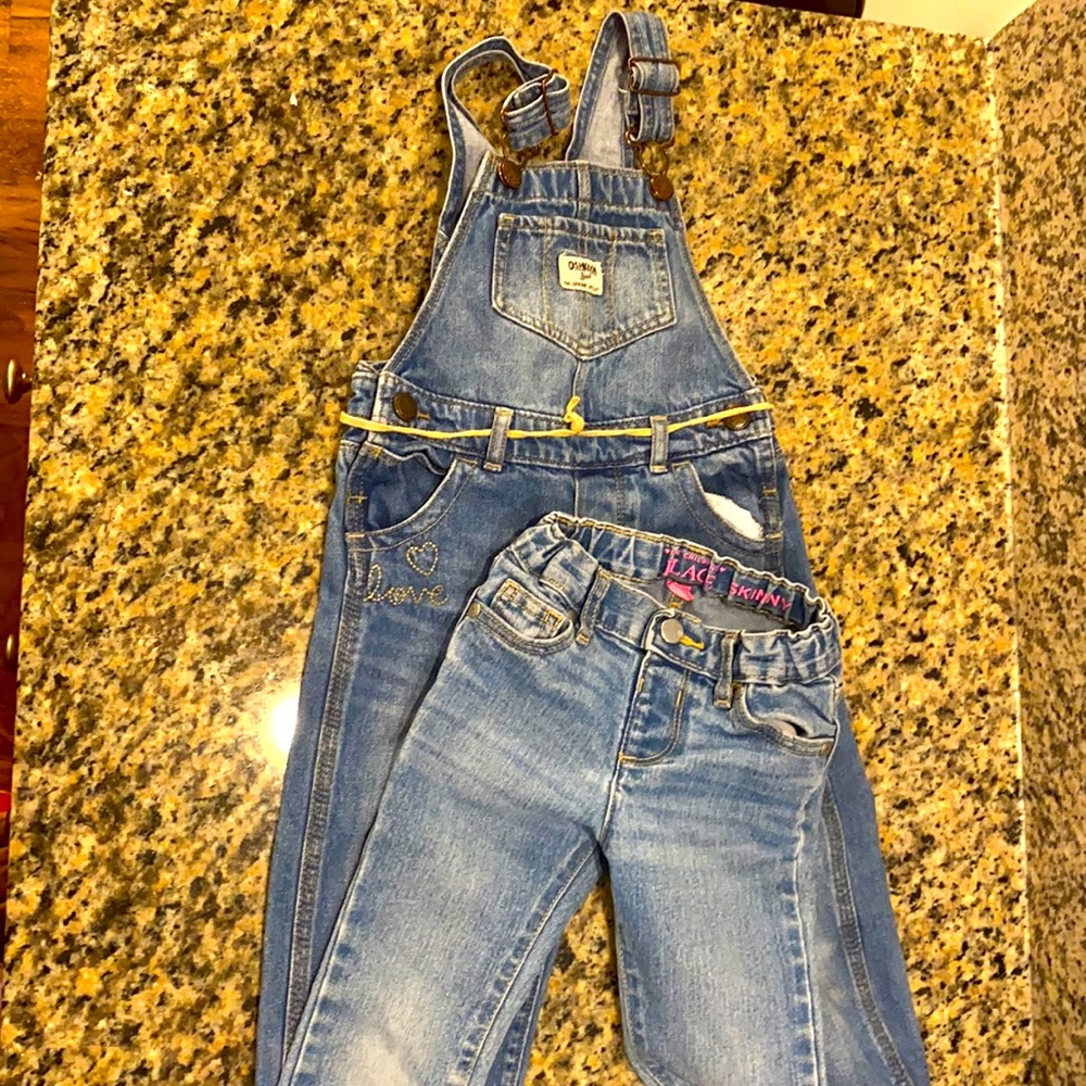 Osh Kosh Bigosh overalls and Childrens Place jeans